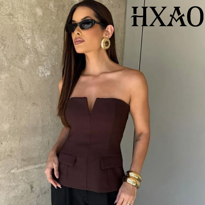 Strapless Bra Backless - HXAO ストラップレス チューブトップ レディース コルセット セクシー