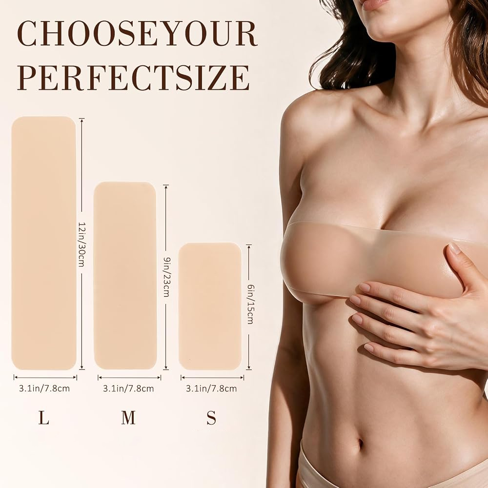 6個入り 再利用可能なプレカットシリコンバストテープ 粘着式 - Nipple Cover Pasties のレビューと価格